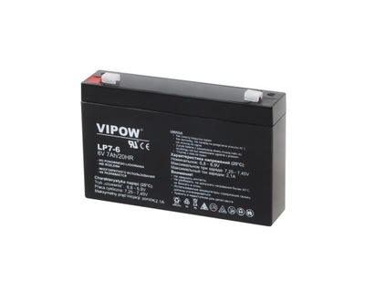 Akumulator żelowy bezobsługowy Vipow 6 V / 7 Ah