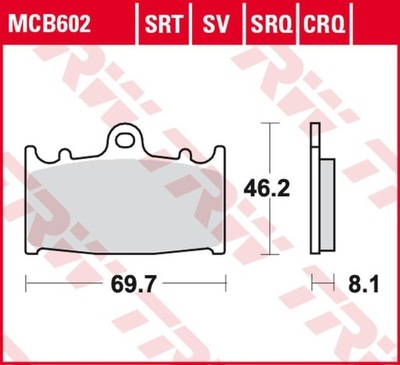 TRW ZF TRINKELĖS STABDŽIŲ CARBON RACING FS450 03-05 