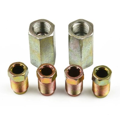 2PCS 10MM FEMAŽI BRAKE PIPE CONNECTORS WITH 4PCS 10MM MAŽI BRAKE NUT~33557 