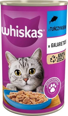 WHISKAS Adult z Tuńczykiem w galaretce - mokra karma dla kota - puszka - 4