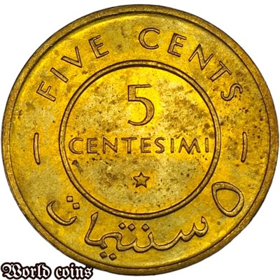 5 CENTESIMI 1967 SOMALIA