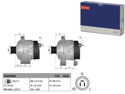 DENSO GENERADOR 2706087606 0 2768767  