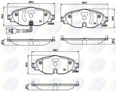 ZAPATAS DE FRENADO COMLINE /+CZ/ (ODP.GDB1956) VAG 1  