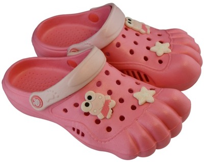 KLAPKI CHODAKI DZIECIĘCE LEKKIE KOLOROWE R. 34