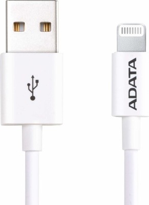Lightning Cable (AtoLT) white 1m Plastic