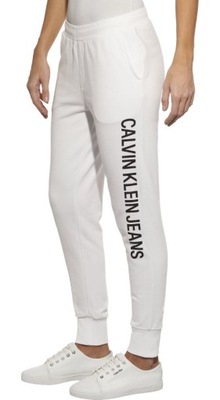Calvin Klein Jeans spodnie J20J208909 112 biały S