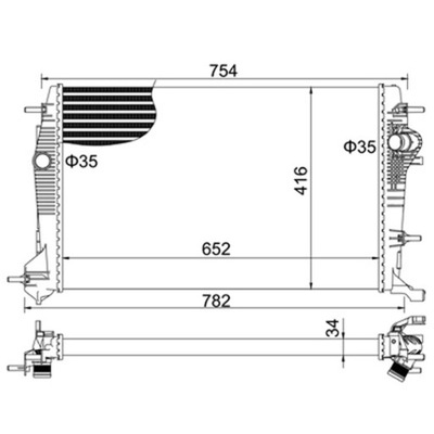 CHLODNICA, SISTEMA DE REFRIGERACIÓN DEL MOTOR HART 620 208  