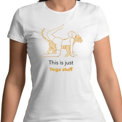 koszulka this is just yoga stuff tygrys joga yoga