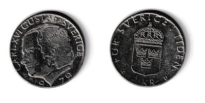 1 KR - 1979 rok - Carl XVI Gustaf Szwedzka korona