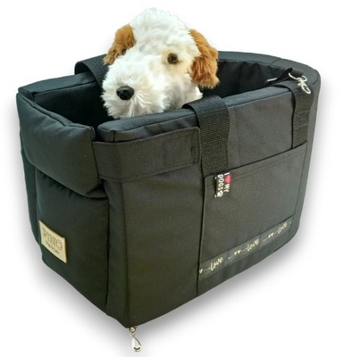 PINO fotelik samochodowy dla psa nosidełko transporter podróżny czarny 7134