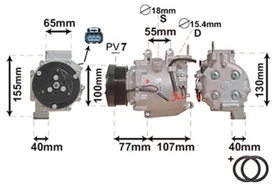 VAN UNIDAD COMPRESOR DE ACONDICIONADOR HONDA CR-V 3 2.0 10.06-06.12  