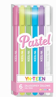 Długopis żelowy 6 kolorów Pastel YN TEEN