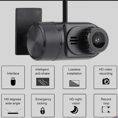 Samochodowa kamera DVR USB Rejestrator jazdy 1080P HD dla Androida 2Y