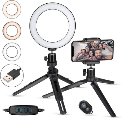 Lampa Do Selfie ze Statywem LED USB ZACRO