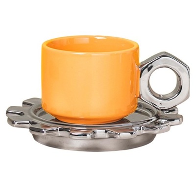 Filiżanka do latte z podstawką Nowość Ceramiczne kubki do kawy Sok pomarańczowy