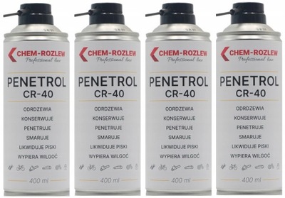 PENETROL CR-40 ODRDZEWIACZ PENETRATOR WIELOZADANIOWY 400ML SPRAY 4 PIEZAS  