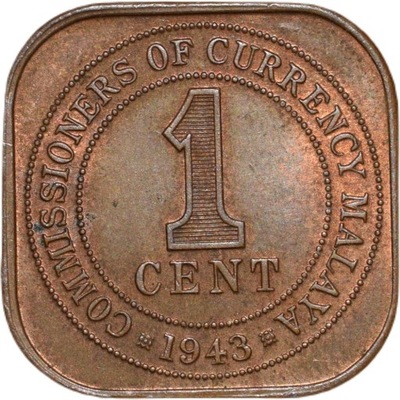 Malaje 1 cent 1943