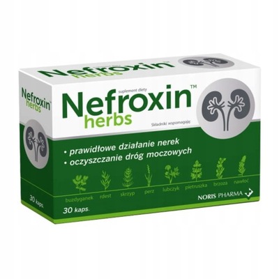 NEFROXIN Herbs wspiera nerki i układ moczowy 30kap