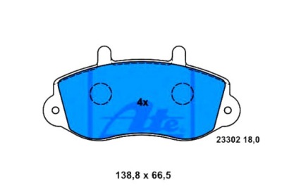 Ate тормозные колодки тормозные opel перед movano 1,9-3,0 dti фото №1