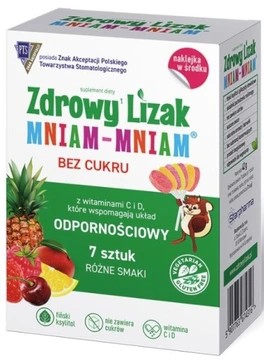 Zdrowy lizak Mniam-Mniam z witaminami 7 sztuk