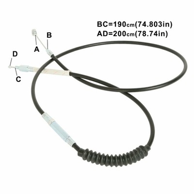 MOTOCICLETA 170CM 190CM 220CM CABLE CONJUNTO DE EMBRAGUE PARA HARLEY ROAD KING TRI G~19282  