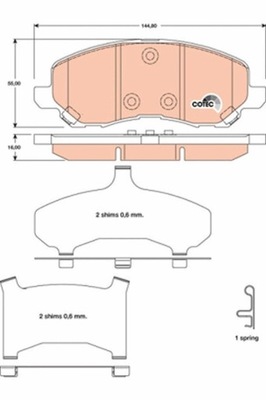 КОЛОДКИ ГАЛЬМІВНІ JEEP ПЕРЕД COMPASS 06- GDB4142