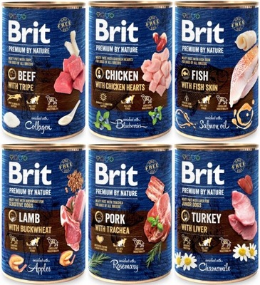 BRIT Premium by Nature MIX SMAKÓW 24x400g