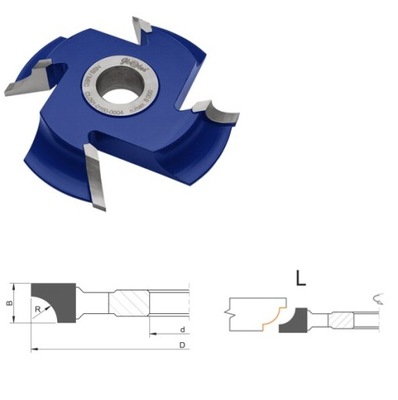 Frez do drewna HSS ćwierćwałek 120x30 4z R15 L