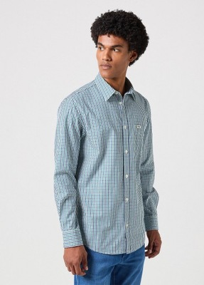 Wrangler One Pocket Shirt - Green Navy