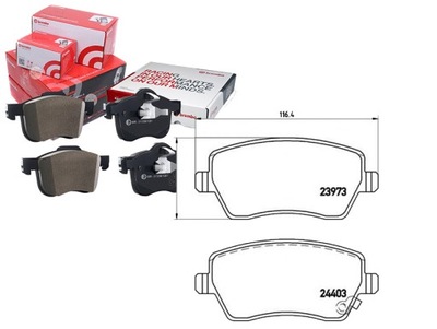 Brembo p 59 050 набор тормозных колодок тормозных, тормоза дисковые фото №1