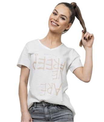 T-SHIRT BY LOVE ME BLM BIAŁY ECRU ROZCIĘCIA