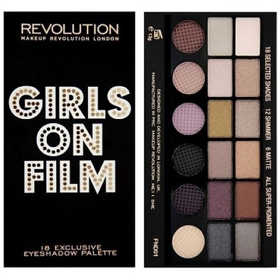 MAKEUP REVOLUTION PALETA 18cien 12+6 GIRLS ON FILM