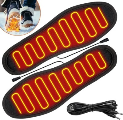 PODGRZEWANE ELEKTRYCZNE WKŁADKI DO BUTÓW USB UNISEX ROZMIAR 39-40