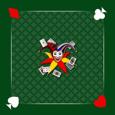 Mata do gry w karty Joker zielona 60 x 60 cm