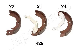 КОЛОДКИ HAM. RĘCZ. KIA CARNIVAL 2,7 V6/2 JAPANPARTS GF-K25AF