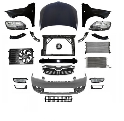 Skoda rapid перед капот крила лампа бампер pas фото №1