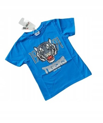 Niebieska bluzka dla chłopca t-shirt nowa 98-104