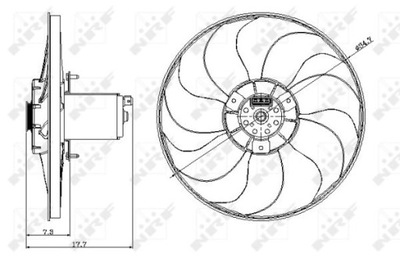 NRF47404 NRF ВЕНТИЛЯТОР РАДИАТОРА VW PASSAT 93-97