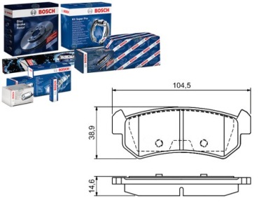 Комплект тормозных колодок тормозных bosch lp1910 fdb1889 6 фото №1