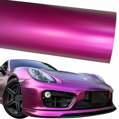 FILM AUTOMOTIVE MATTE PERLA CHROME SATEEN BURGUNDOWA PURPURA 50X152CM  