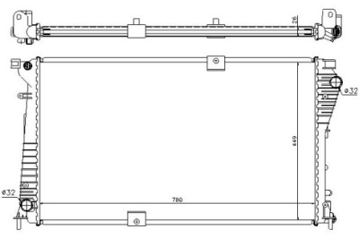 Nissens радиатор двигателя nissan primastar фото №1