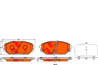 Trw тормозные колодки тормозные hyundai перед ix55 3,0crdi 08 фото №1