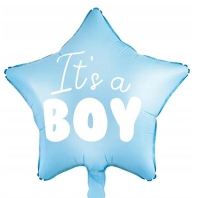 BALON GWIAZDKA IT'S A BOY NIEBIESKA 48cm