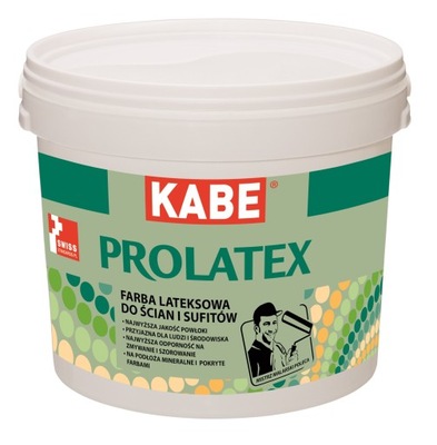 Kabe Prolatex - Biała matowa farba lateksowa 10L