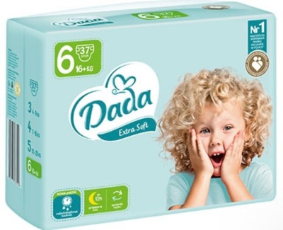 PIELUSZKI Dada Extra Soft 6 EXTRA LARGE 37szt 16kg