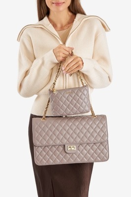 Badura torebka poliuretan beżowy