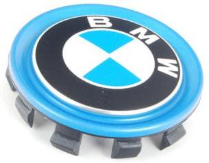 WITH BMW CAP ALLOY WHEELS (TITANIUM) BLUE 5 G30 X1 F48  