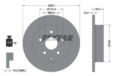 TEXTAR 92162103 DISC BRAKE  