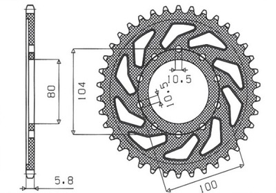 SUNSTAR ЗУБЧАТКА ЗАДНЯ 478 39 KAWASAKI ZX6R (05-13)