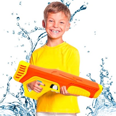 Pistolet dziecięcy na wodę automatyczny elektryczny THUNDER, pomarańczowy